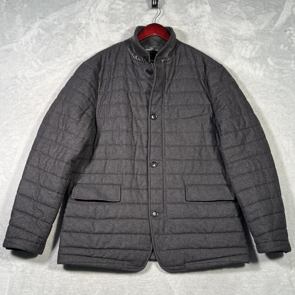Rodd Gunn Jacket Mens XL Gray Wool Blend Coat Leighton Place Padded Field Puffer - Picture 1 of 10